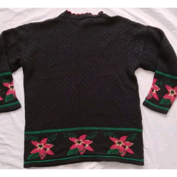 Vntg Dana Scott Sweater Metallic Holiday Christmas Grannycore USA Womens Medium - Picture 9 of 9